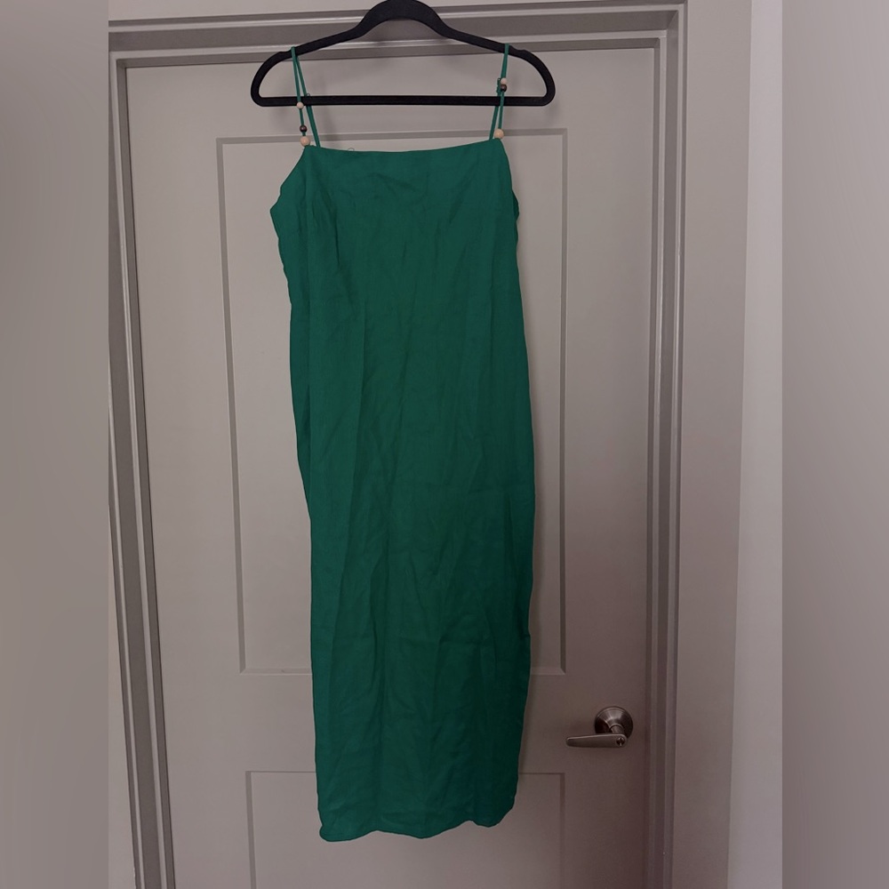 Green midi dress